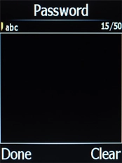 Highlight the field below 'Password' and key in your password.