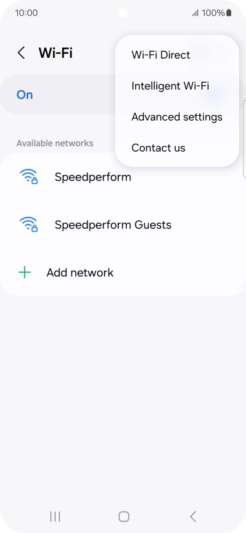 Press Intelligent Wi-Fi. Press Intelligent Wi-Fi.