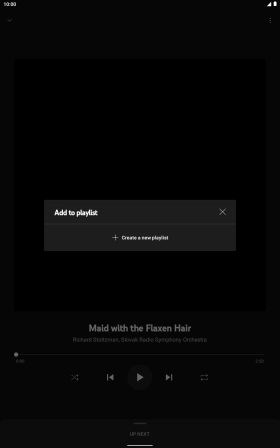 Press Create a new playlist.