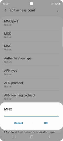 Key in 10 and press OK.