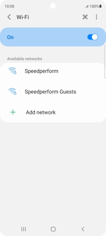 Press the required WiFi network.