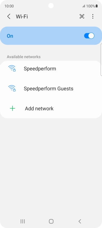 Press the required WiFi network.