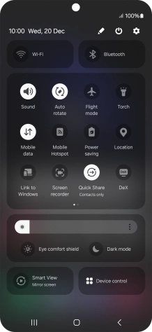 Press the settings icon.