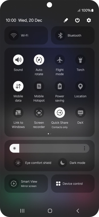 Press the settings icon.