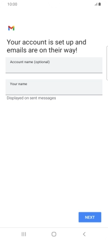 Press the field below 'Account name (optional)' and key in the required name.