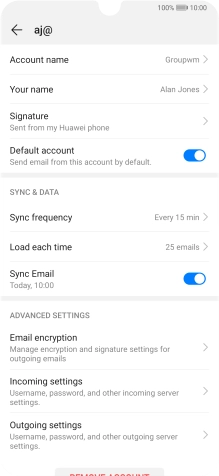 Press Account name and key in the required name.