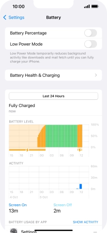 Press the indicator next to 'Low Power Mode' to turn on the function.