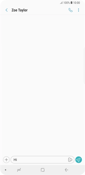 Press the send icon when you've finished your text message.