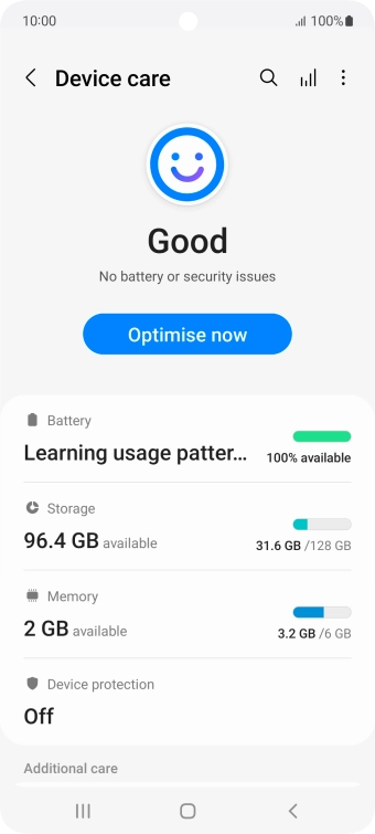 Press Battery.