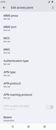 Press MMS proxy.