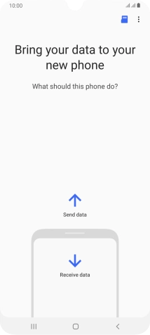 Press Receive data.