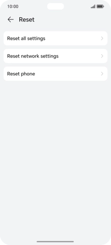 Press Reset network settings.