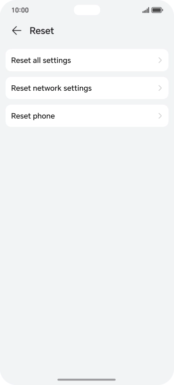 Press Reset network settings.