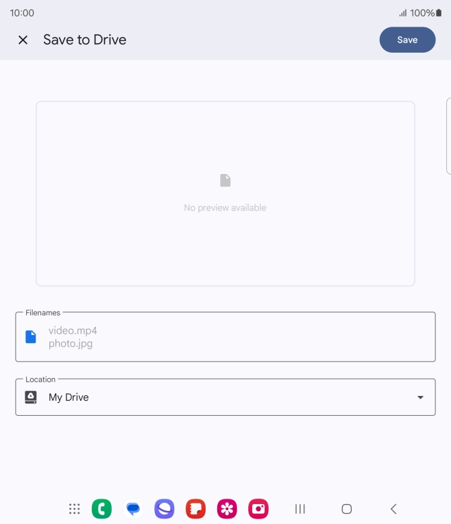 Press the field below 'Location' and go to the required folder.