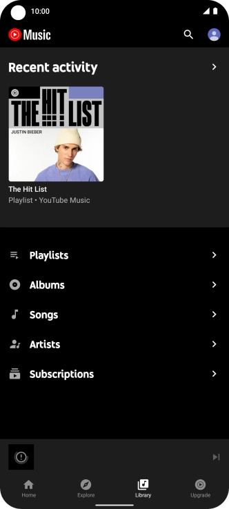 Press Songs.