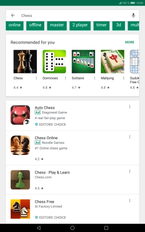 Press the required app.