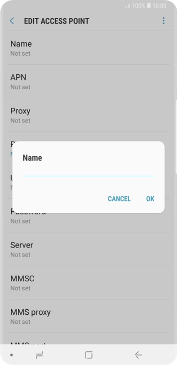 Key in O2 UK Internet and press OK.
