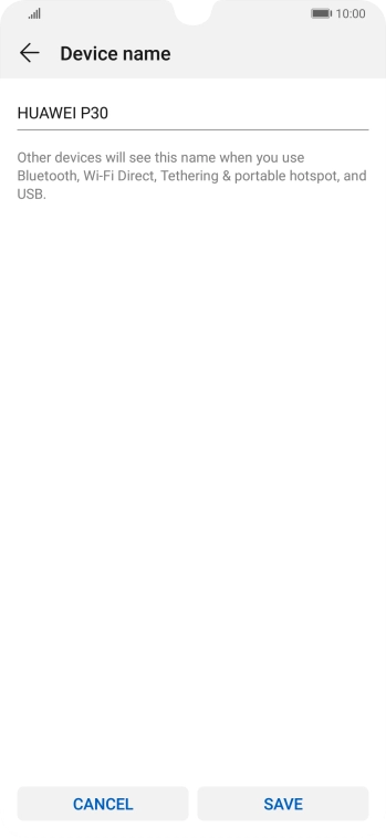 Key in the required WiFi hotspot name and press SAVE.
