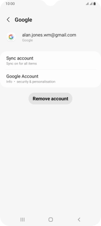 Press Sync account.