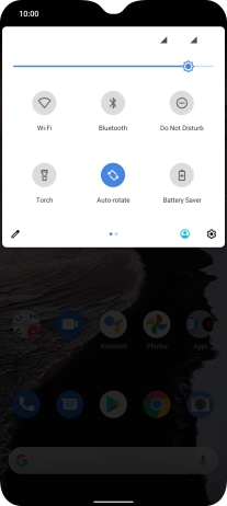 Press the settings icon.