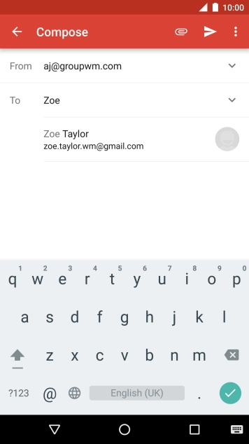 Press the required contact. Press the required contact.