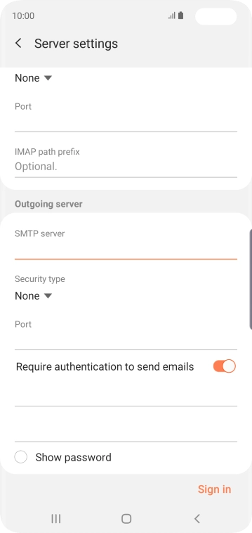 Press the drop down list below 'Security type'.