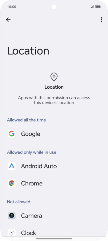 Press the required app. Press the required app.
