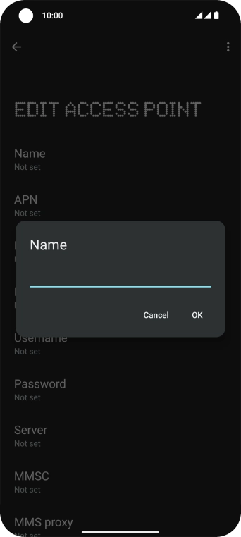 Key in O2 UK Internet and press OK.