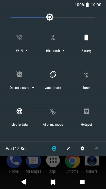 Press Mobile data to turn the function on or off.