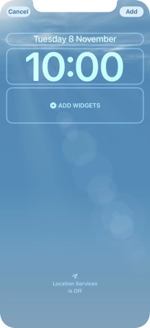 To customise the way the lock screen date is displayed, press the date widget and follow the instructions on the screen to select the required widget display mode.