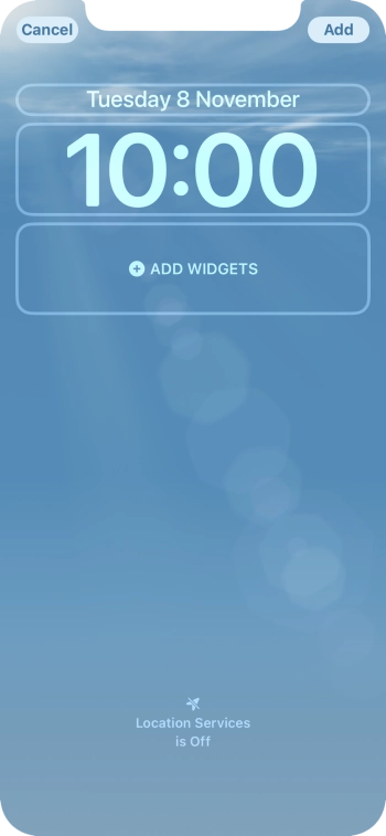 To customise the way the lock screen date is displayed, press the date widget and follow the instructions on the screen to select the required widget display mode.