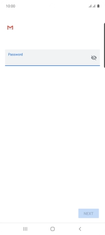Press the field below 'Password' and key in the password for your email account.