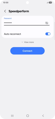 Key in the password for the WiFi network and press Connect.