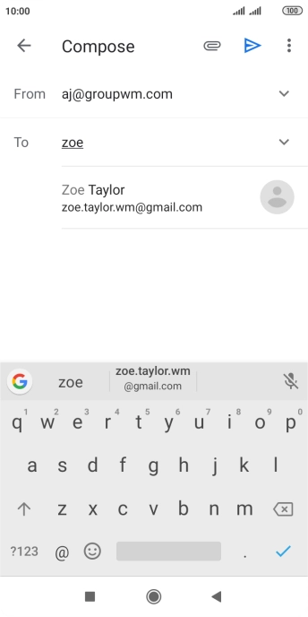 Press the required contact.