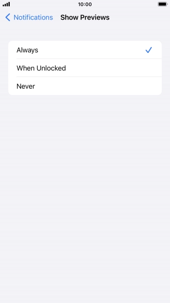 To select notification preview on the lock screen, press Always. To select notification preview on the lock screen, press Always.