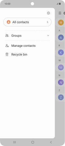 Press Manage contacts.