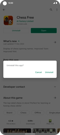 Press Uninstall.