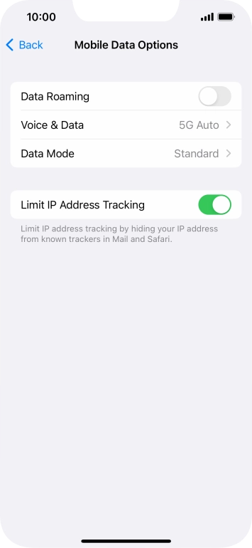 Press Data Mode.