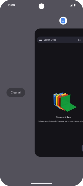 Press Clear all. Press Clear all.