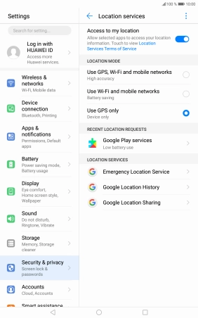 If you select Use GPS, Wi-Fi and mobile networks, your tablet can find your exact position using the GPS satellites, the mobile network and nearby WiFi networks. Satellite-based GPS requires a clear view of the sky.