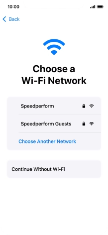 Press the required WiFi network.