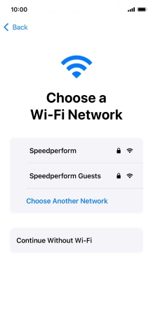 Press the required WiFi network.