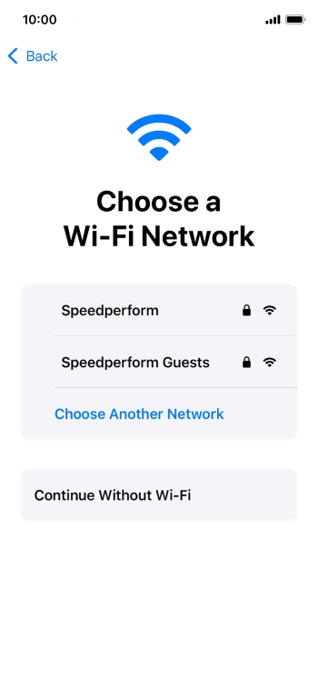 Press the required WiFi network. Press the required WiFi network.