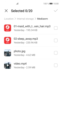 Press the required file.