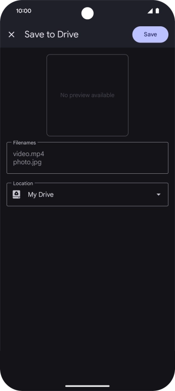 Press the field below 'Location' and go to the required folder.