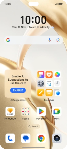 Press the settings icon.
