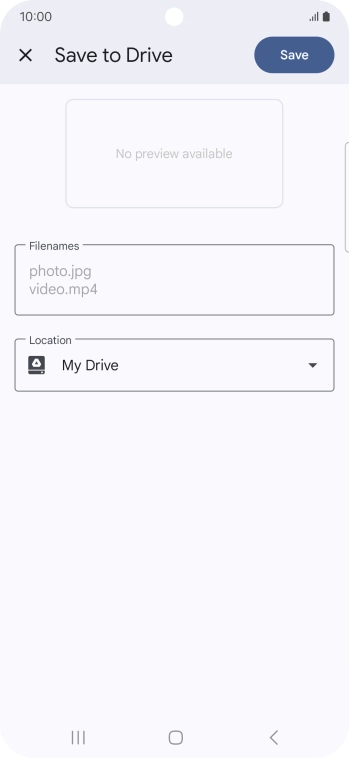 Press the field below 'Location' and go to the required folder.