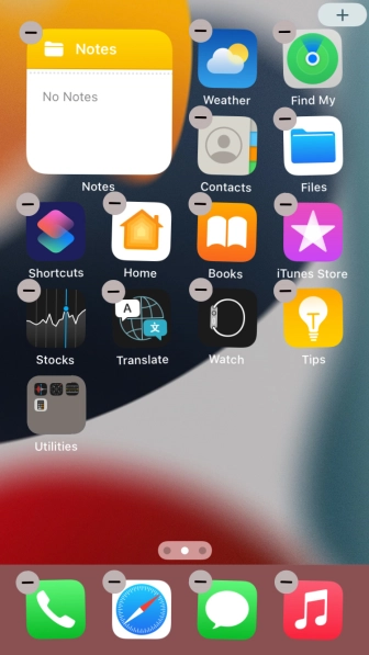 Press the Home key. Press the Home key.