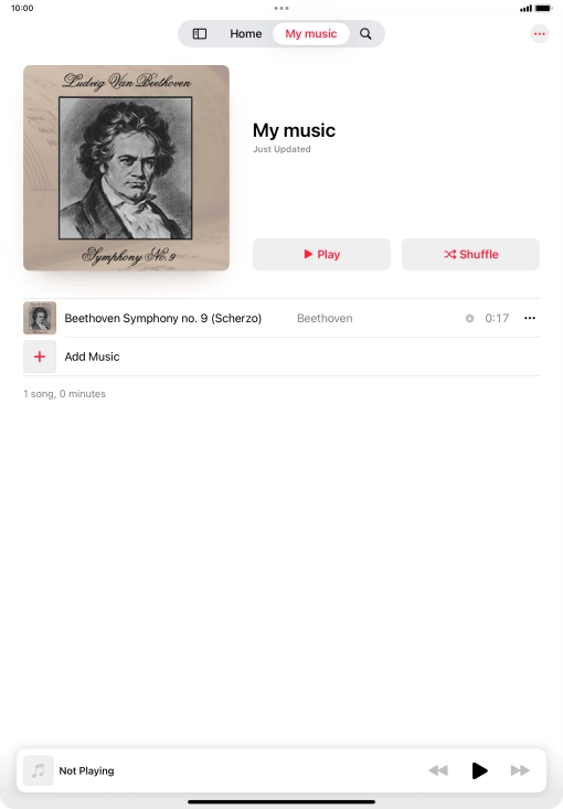 Go to the required category or playlist and press the required audio file.