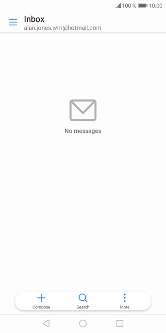 If this screen is displayed, you email account has been recognised and set up automatically. Follow the instructions on the screen to key in more information and finish setting up your phone.